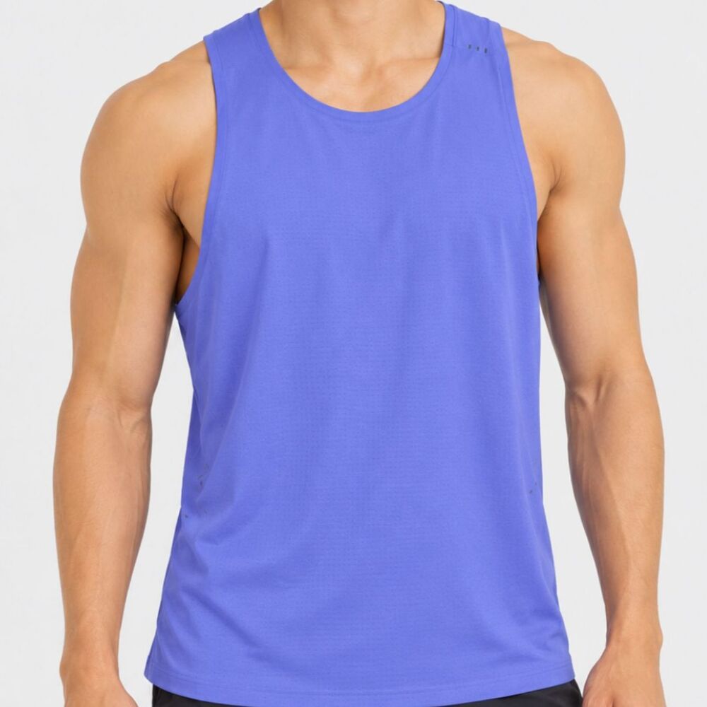 Men Lululemon Fast and Free Singlet Tank Top Light Periwinkle Purple Athletic